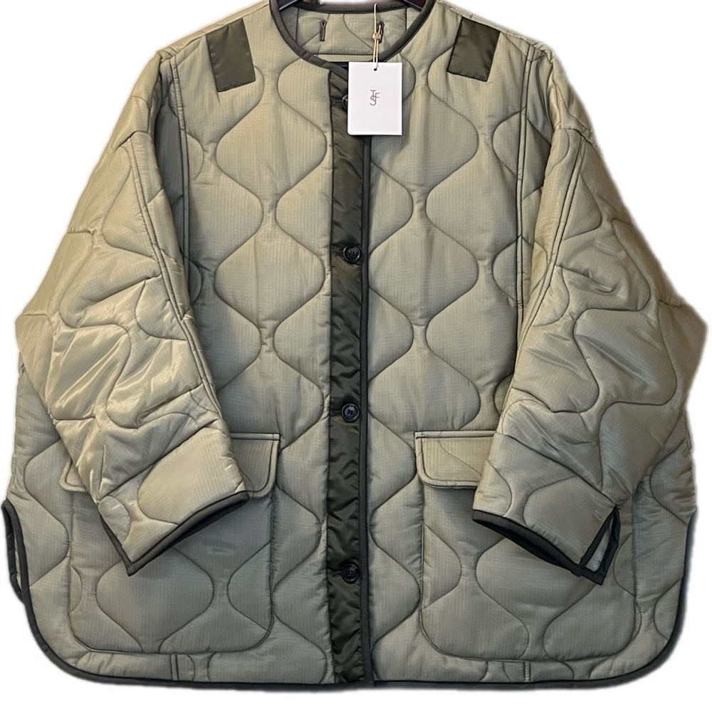 The Frankie Shop Teddy Quilted Jacket Oversized Coat Sz XS S - Picture 10 of 16